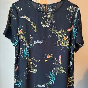 Worthington Sheer Floral Women Blouse - Size Medium
